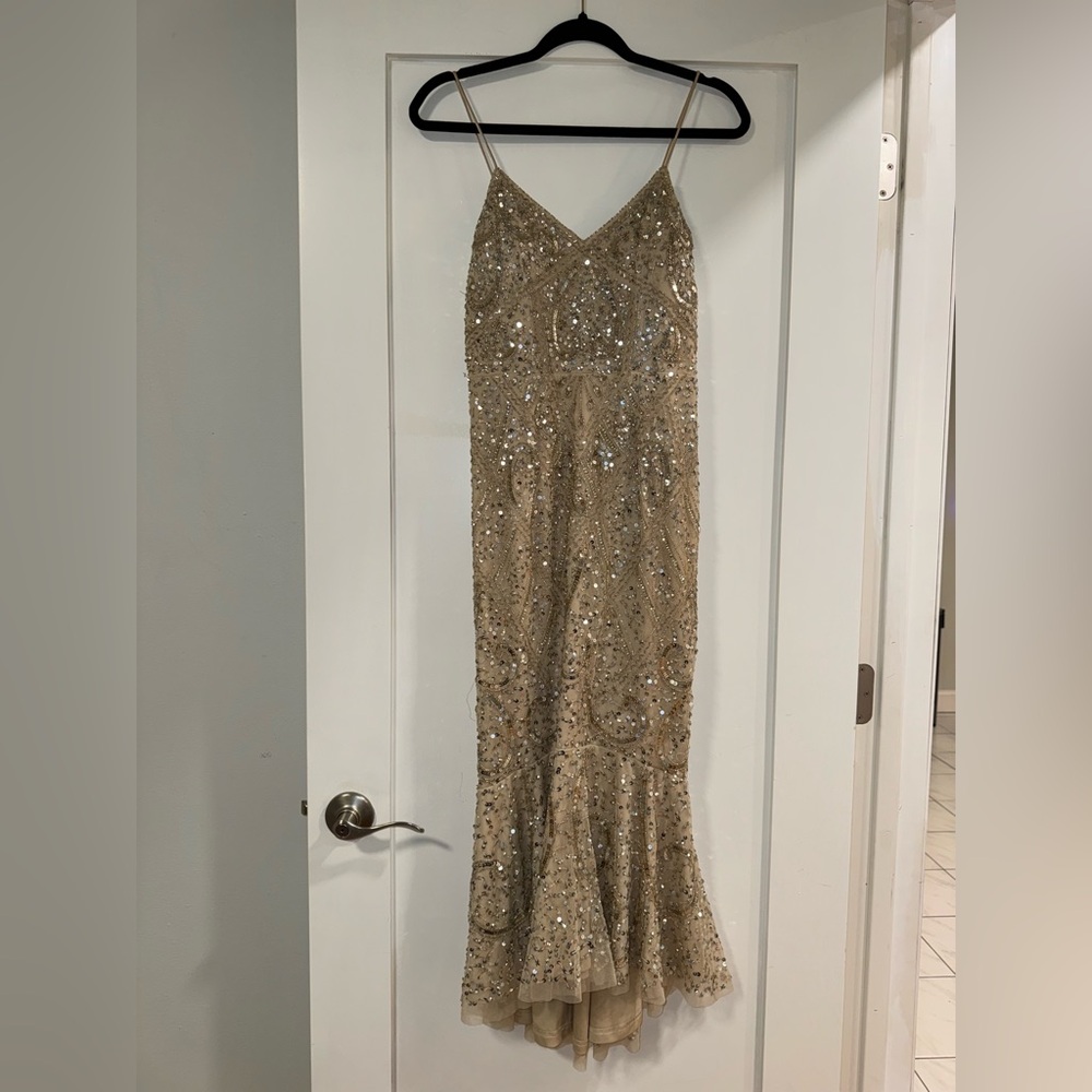 Aidan Mattox Elegant Cream Dress